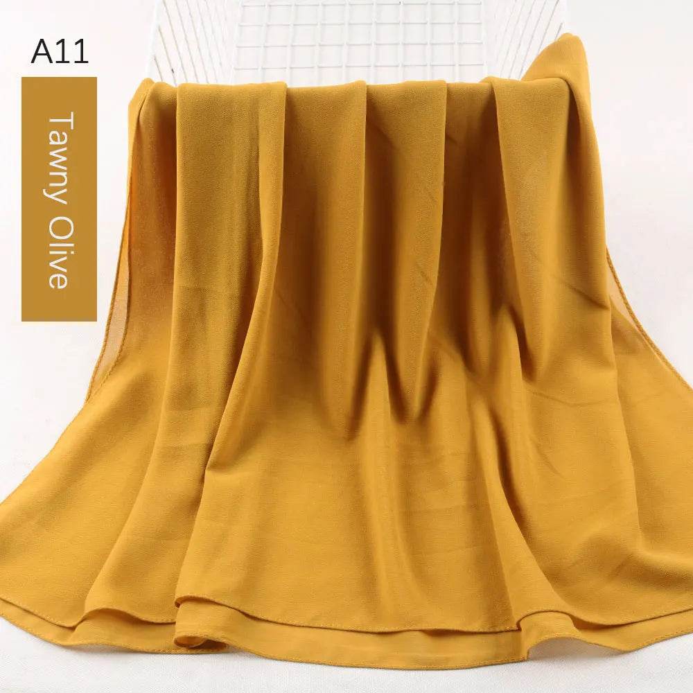 Muslim Women Chiffon Hijab Scarf Chiffon Soft Hijabs Shawl Long Scarves Wrap Headscarves For Muslim Fashion - AIAZ