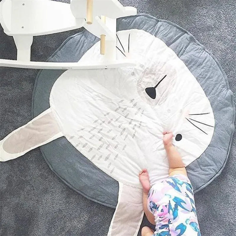 Cartoon Animals Baby Play Mats Pad Toddler Kids Crawling Blanket Round Carpet Rug Toys Mat For Children Room Decor Photo Props