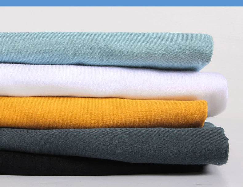 Mens T Shirts 2025 Male Summer Cotton Short Sleeve Fashion Bottoming Tops Round Neck White Tee Oversized T-shirt Men Clothing - AIAZ