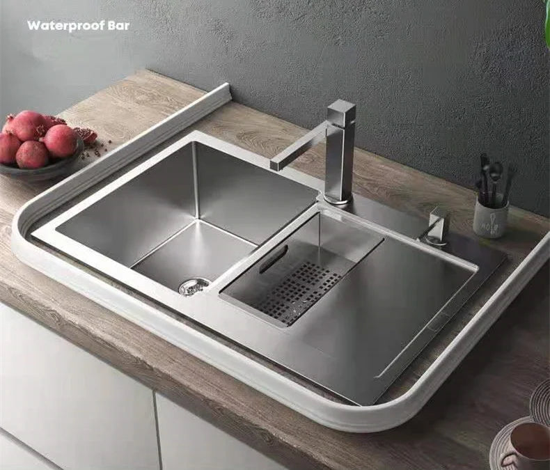 New 50mm Height Silicone Bathroom Water Stopper Barrier Non-slip Dry and Wet Separation Bendable Strip Sink Water Splash Guard