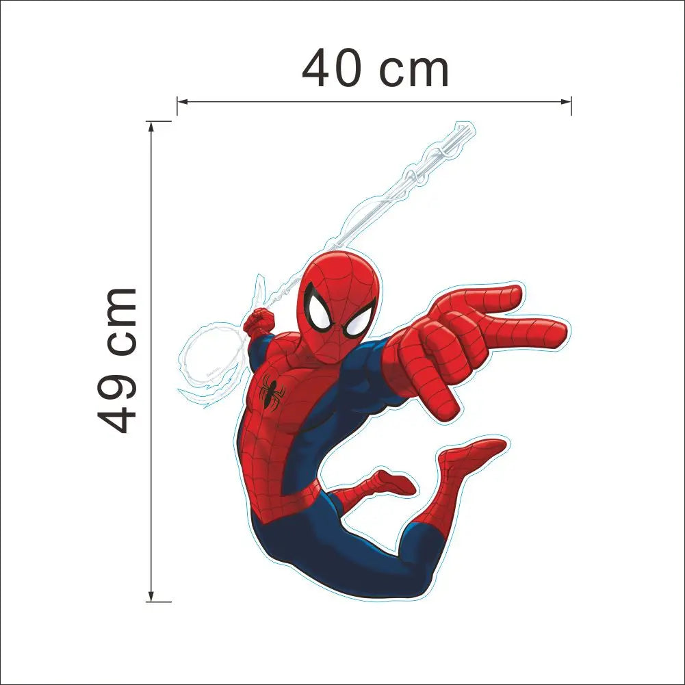 Cartoon Spider-Man Avenger Wall Stickers For Kids Room Decoration Home Bedroom PVC Decor Marvel Movie Mural Wall Art Decals