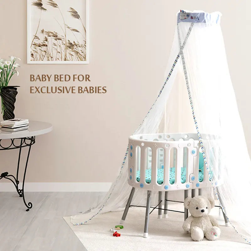 White Color Newborn Baby Bed, Can Split To Two Chairs, Multifunctional Infant Rocking Cradle Kids Crib
