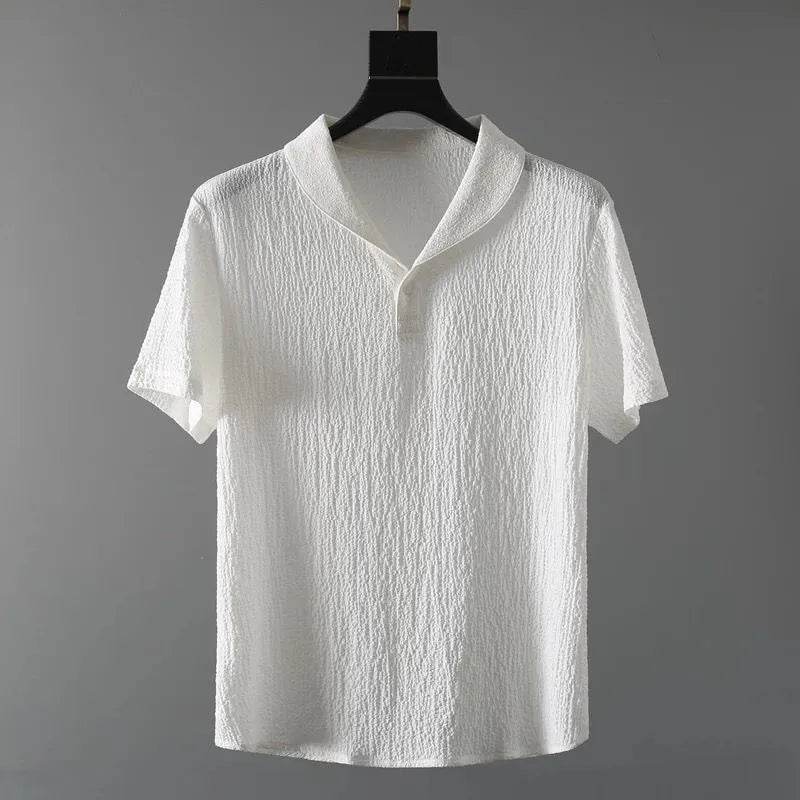 (Shirt + trousers)2025 summer men fashion classic shirt men's business casual fashion shirts men A set of clothes size M-4XL - AIAZ