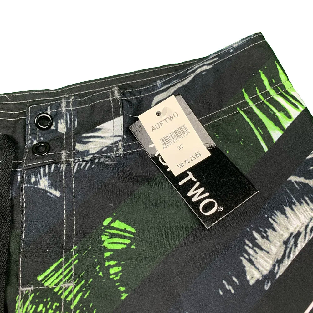 2024 New Printed Men's Swimming Shorts Surfing Beach Pants Running Shorts Bermuda Plate Pants Casual Fitness Pants Swimwear