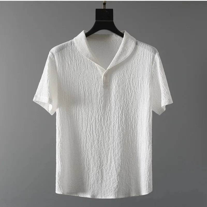 (Shirt + trousers)2025 summer men fashion classic shirt men's business casual fashion shirts men A set of clothes size M-4XL - AIAZ
