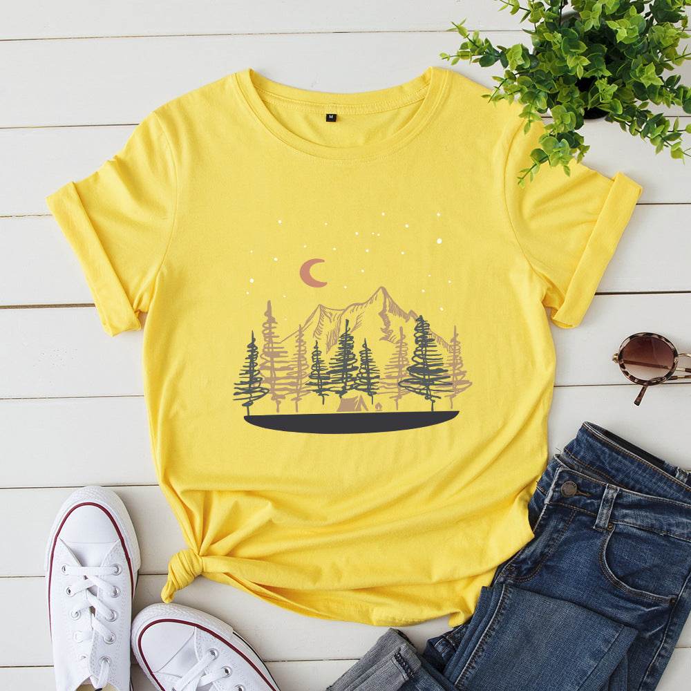 Oversized Women Tops 2024 Summer Woman Clothes Cotton T-shirt Female Short Sleeve Tees Women's Tshirt Graphic T Shirts - AIAZ