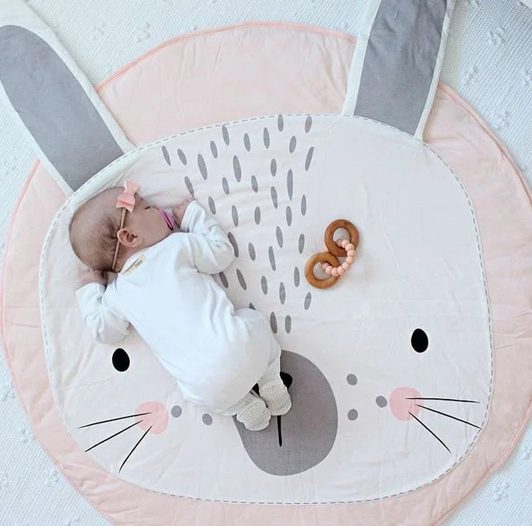 Cartoon Animals Baby Play Mats Pad Toddler Kids Crawling Blanket Round Carpet Rug Toys Mat For Children Room Decor Photo Props