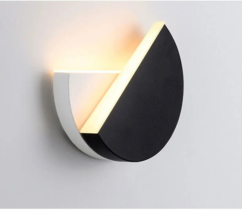 LED Wall Lamp 360 Degree Rotation Adjustable Bedside Lights White Black Creative Wall Light  Modern Bedroom Loft Aisle Lamps