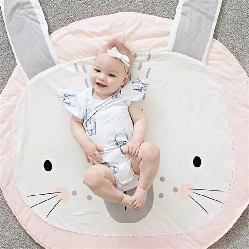 Cartoon Animals Baby Play Mats Pad Toddler Kids Crawling Blanket Round Carpet Rug Toys Mat For Children Room Decor Photo Props