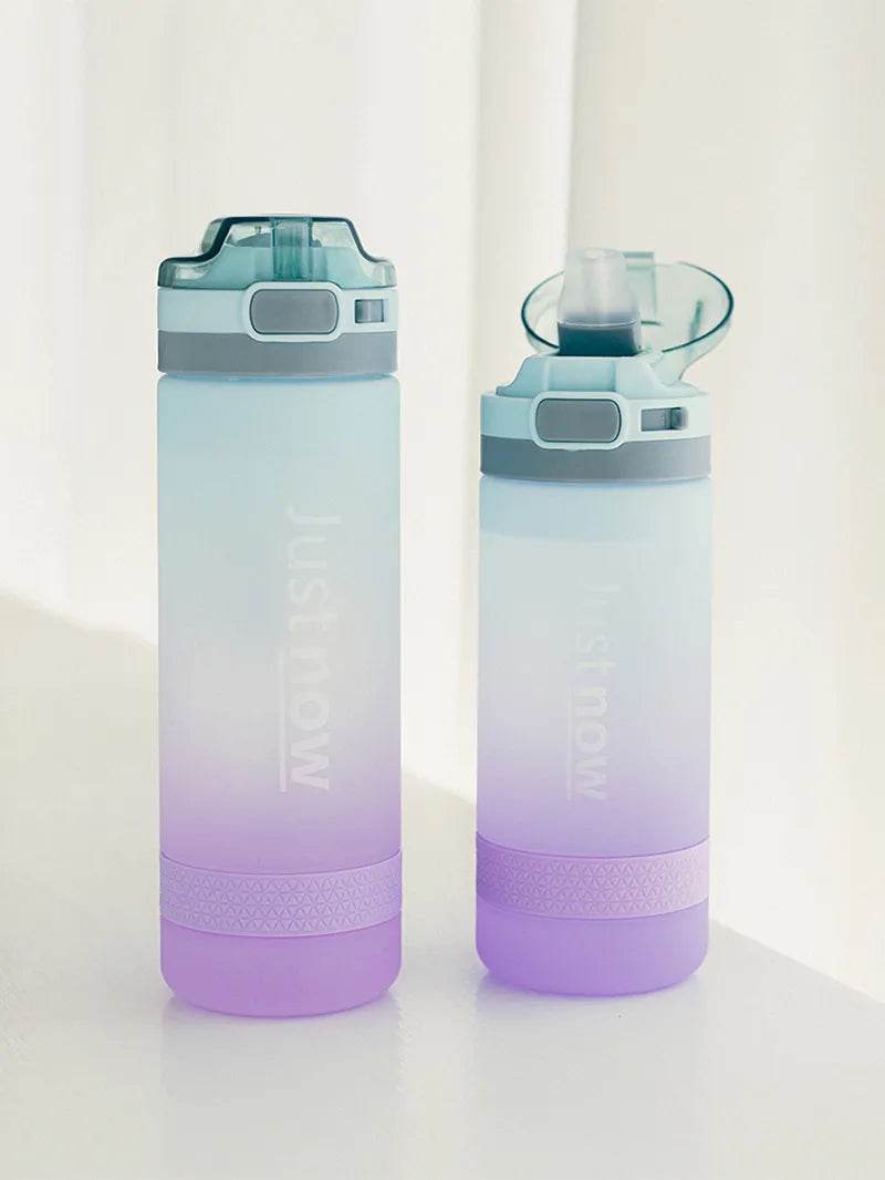 400ml/600ml New Fashion Water Bottle With Straw BPA Free Portable Outdoor Sport Cute Drinking Plastic Bottles Eco-Friendly - AIAZ