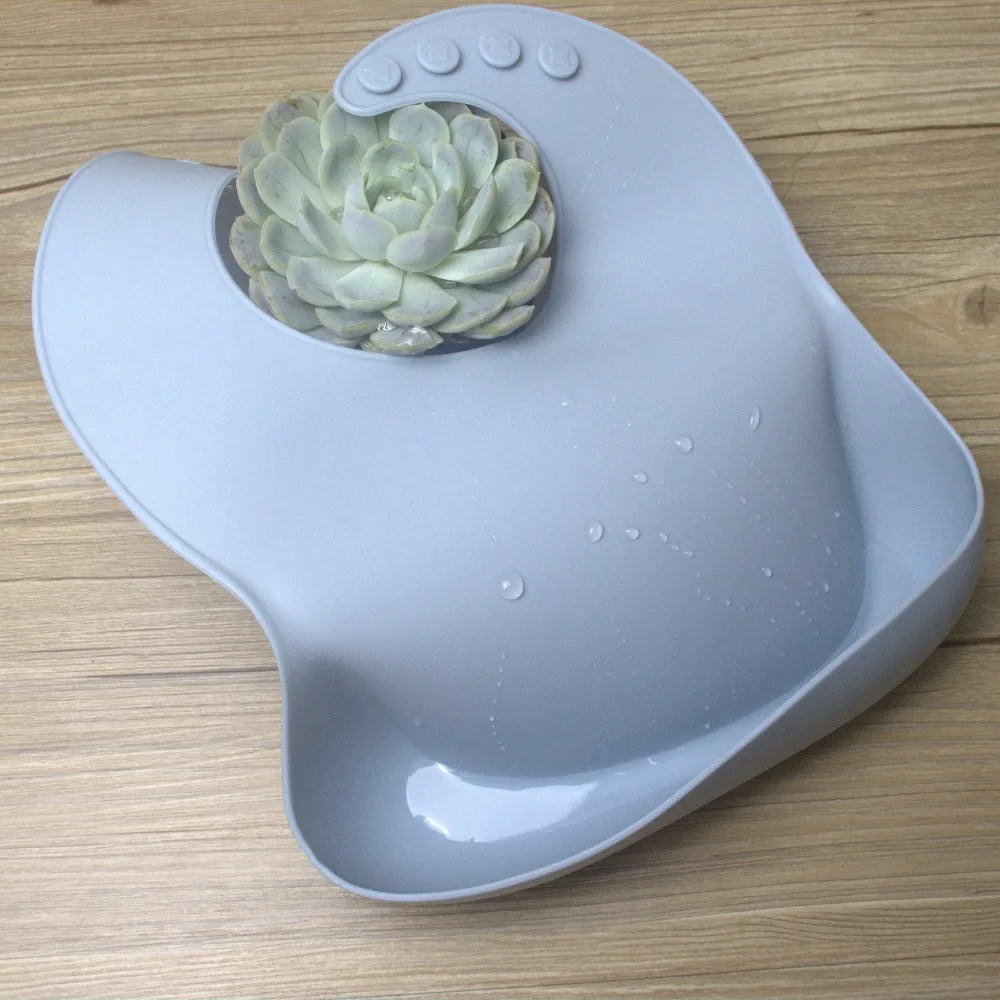 1PC Baby Lunch Apron Toddler Silicone Bibs Baby Kids Girl Boys Waterproof Saliva Cartoon Feeding Bib baby Silicone Bib Aprons