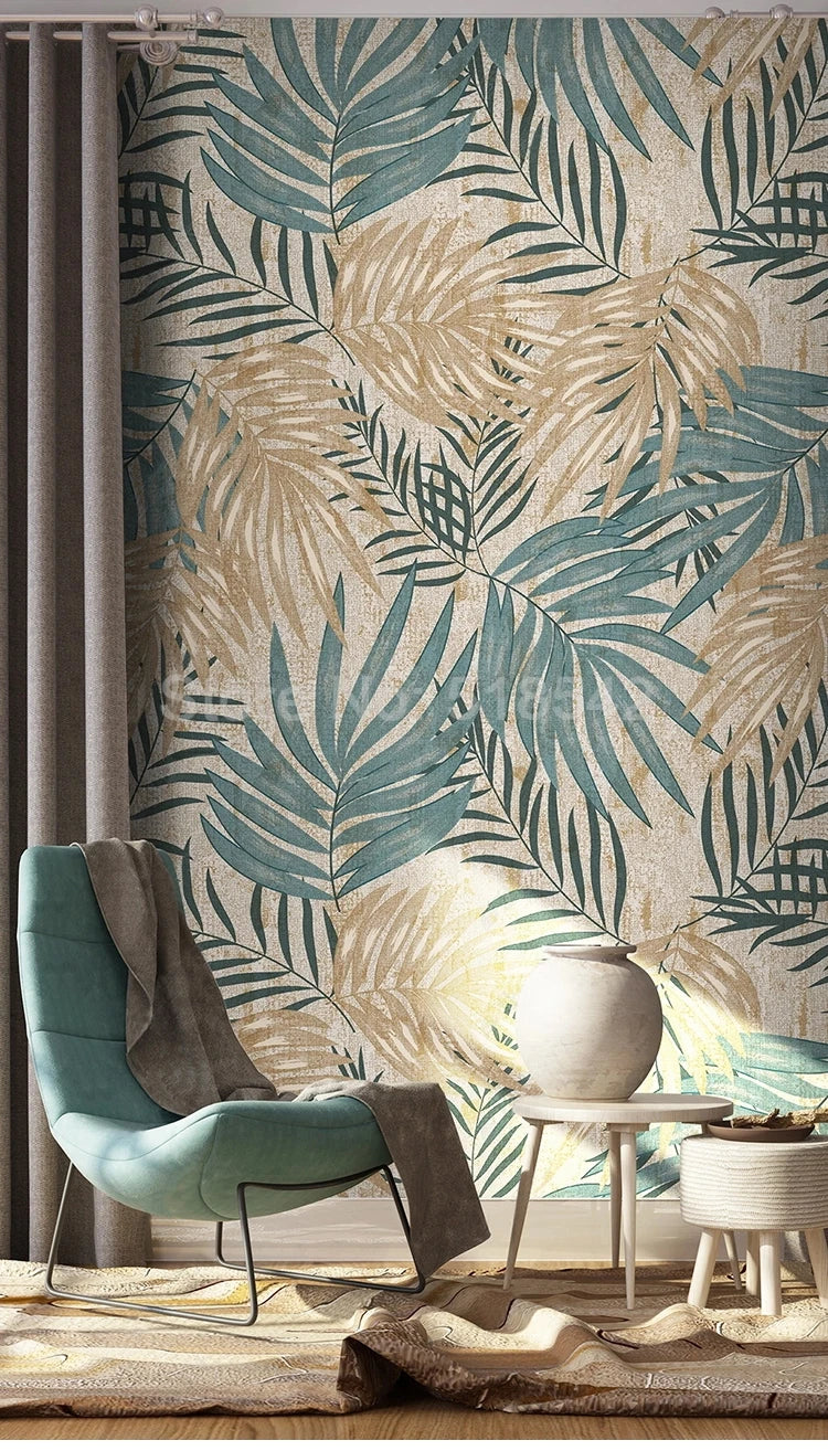 Custom 3D Wall Mural Plant Leaf Pastoral Wallpaper Bedroom Living Room TV Background Waterproof Canvas Fabric Painting Wall Art