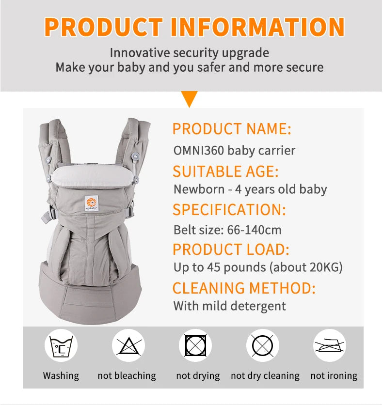 Breeze Omni Baby Carrier Multifunction Breathable Infant Carrier Backpack Kid Carriage Toddler baby Sling Wrap Suspenders 360
