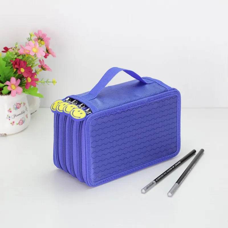 School Pencil Case Supplies Kit 36/48/72 Slot Stationery Pencilcase for Girls Compartment Pen Box Large Cartridge Bag Acsesories - AIAZ