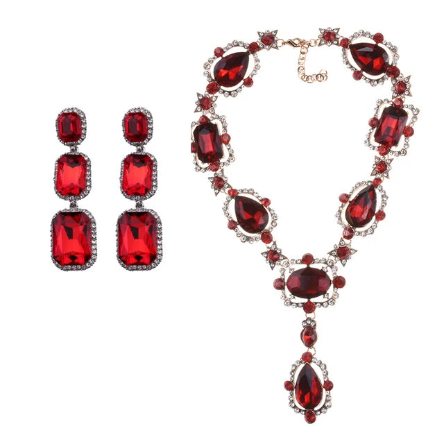 Luxury Austrian Crystal Glass Choker Necklace Women Jewelry Best Friendship Statement Necklaces Pendants For Bridal Wedding