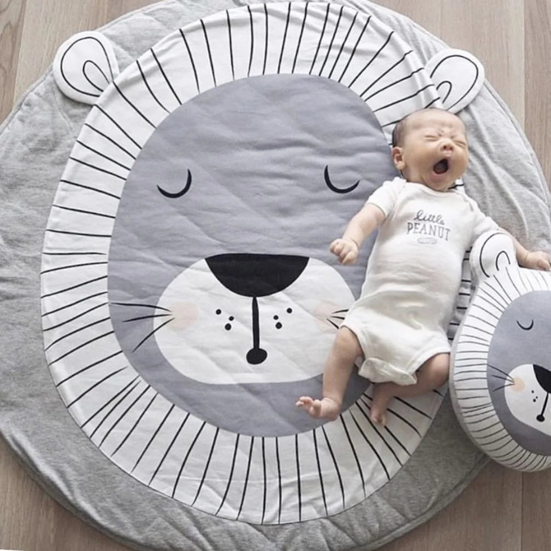 Cartoon Animals Baby Play Mats Pad Toddler Kids Crawling Blanket Round Carpet Rug Toys Mat For Children Room Decor Photo Props