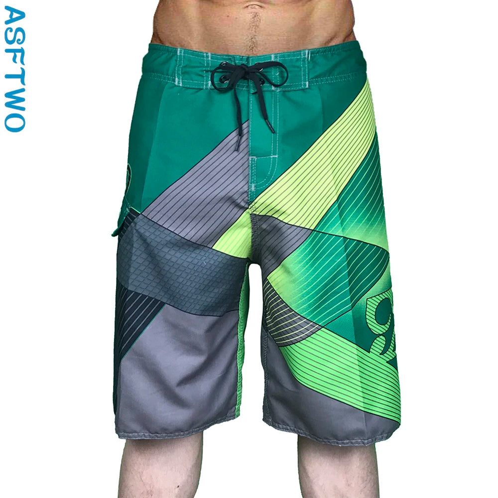 2024 New Printed Men's Swimming Shorts Surfing Beach Pants Running Shorts Bermuda Plate Pants Casual Fitness Pants Swimwear
