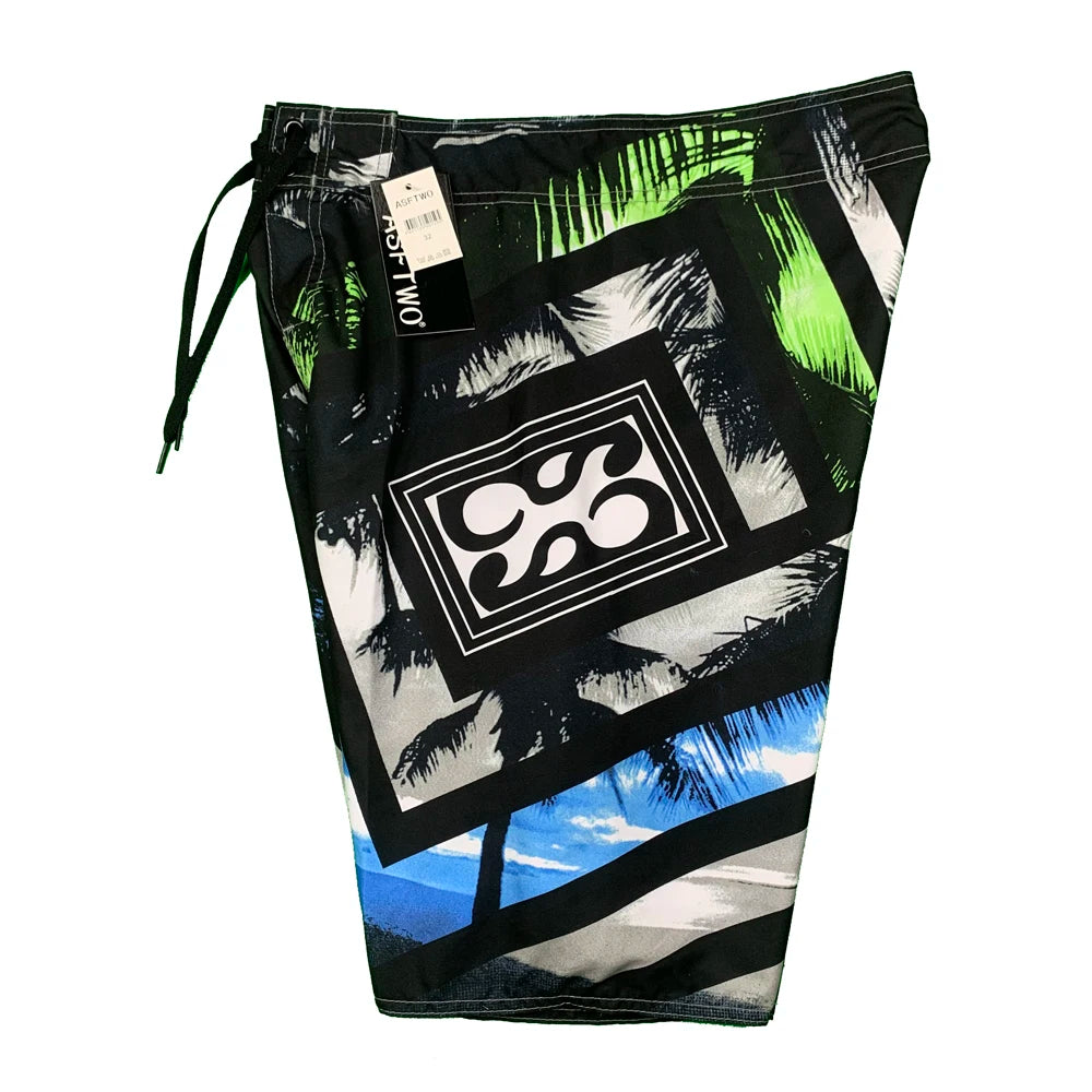 2024 New Printed Men's Swimming Shorts Surfing Beach Pants Running Shorts Bermuda Plate Pants Casual Fitness Pants Swimwear