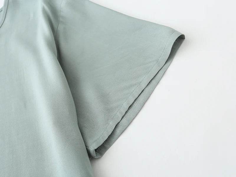 Breathable 2PCS Pajama Short Sleeve Printed Pijama Mujer Femme Loose Nightwear Suit Female Casual Homewear Pajama Set For Women - AIAZ