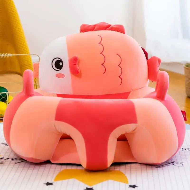 New Cute Cartoon Sofa Skin for Infant Baby Seat Sofa Cover Sit Learning Chair Washable Only Cover With Zipper Without PP Cotton