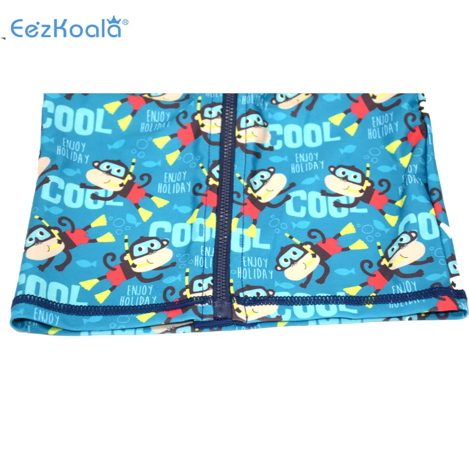 Eezkoala Infant Swimsuit UV 50 Resistant  and Long Sleeve Zipper Baby Swimwear Rash Vest for Toddler  Swimming Suit for  Kids