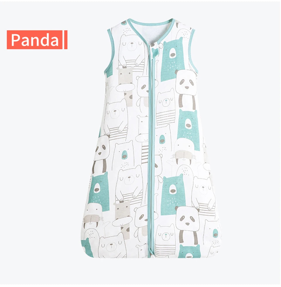 Baby Sleeping Bag For Newborn Baby Wearable Blanket 0.5 Tog Summer 100% Cotton Print Vest Sleep Sack Baby Boys Girls 0-3 Years