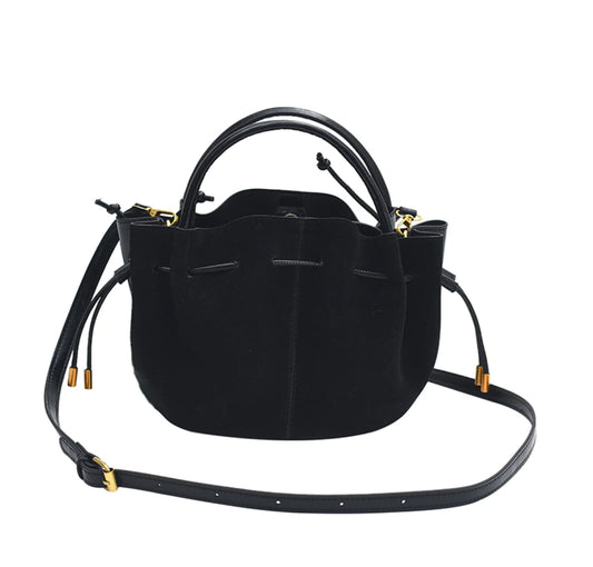 Chic PU Leather Bucket Bag