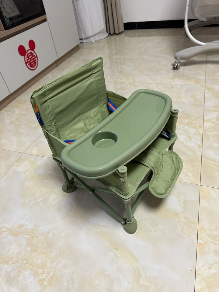 Foldable Baby Highchair with Anti-Slip Seat-Multi-Functional Feeding Chair for Outdoor Easy-Clean Portable Design for Beach