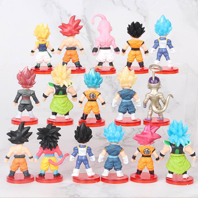 8-21PCS Dragon Ball Z Set Super Son Goku Vegeta Broly Buu Action Figure Anime Figurines Ultra Instinct Model Gifts Toys - AIAZ