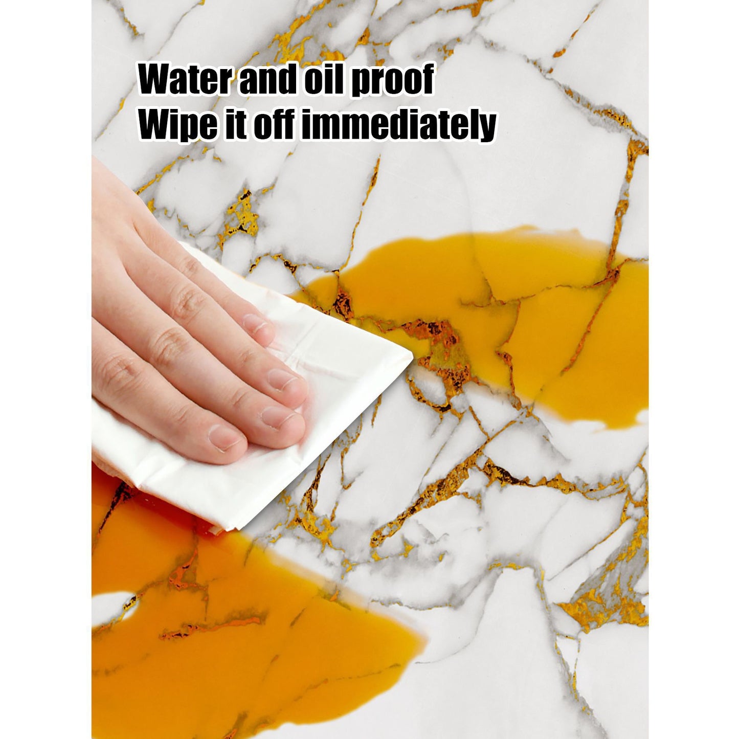 10PCS Waterproof 3D Tile Stickers Self Adhesive Imitation Marble Wall Floor Panels Peel and Stick for Kitchen Bathroom Decor