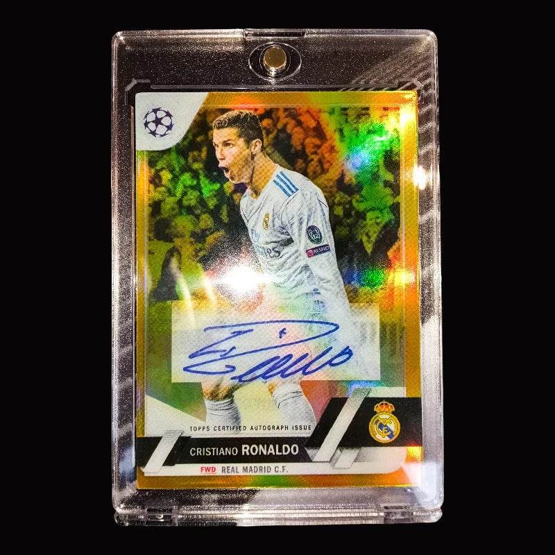 Panini collectible card laser flash DIY Messi Cristiano Ronaldo Kylian Mbappe David Beckham Card bricks Holiday gifts 1.5mmthick - AIAZ