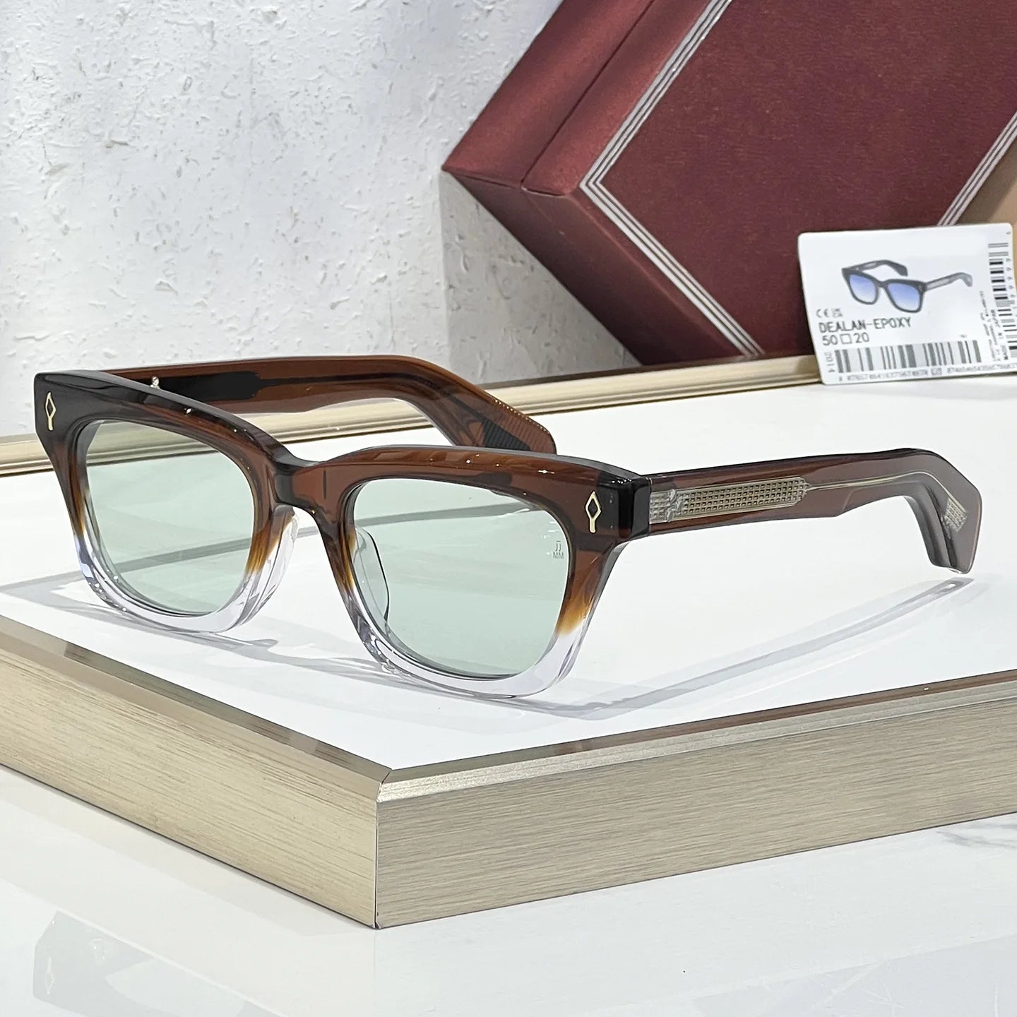 Photochromic Lense DEALAN EOPXY Thick Acetate Business Sunglasses Women Cat Eye Vintage Retro Outdoor Eyewear Shades For Sun