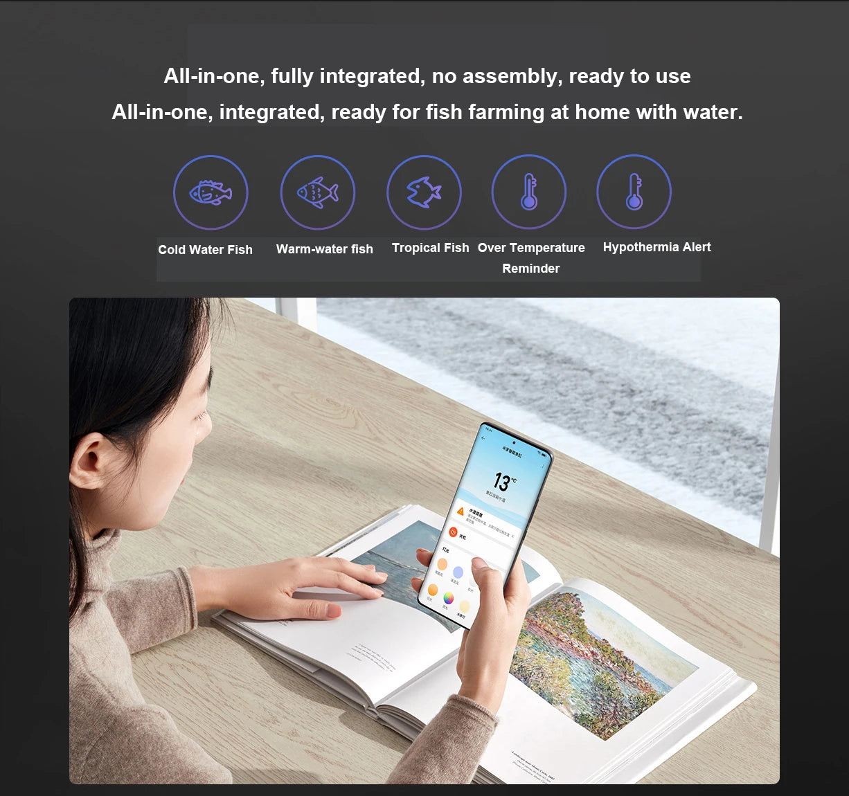 Xiaomi Mijia Smart Fish Tank MYG100 Work With Mijia APP Mobile Controlled Remote Feeding Smart Lighting System Light Aquarium20L