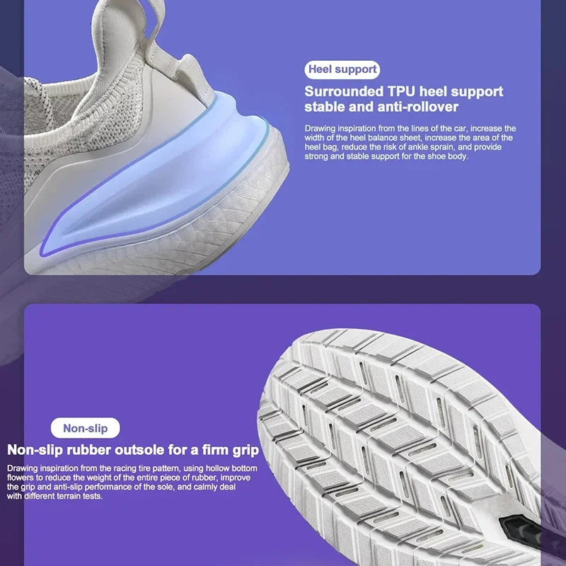 Classic Mijia Sneakers 4 Upgrade Men Fashion Breathable Shock-absorbing Sports Running Shoes Flying Woven Male Non-Slip Shoes