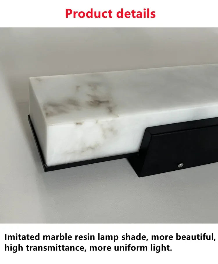 Modern Minimalist Outdoor Waterproof IP65 Lmitated Marble LED Wall Light AC85~265V Stainless Steel Porch Lamp For Street Adorn
