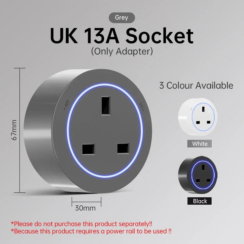 Wall Power Track Socket EU UK US FR Korea Standard Type-C Universal Mobile Plug Adapter Home Kitchen Office Pop Electric Outlets