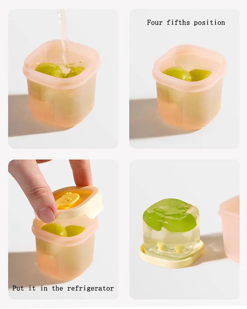 Baby complementary food box storage frozen compartment baby bear silicone mold complementary food packaging box