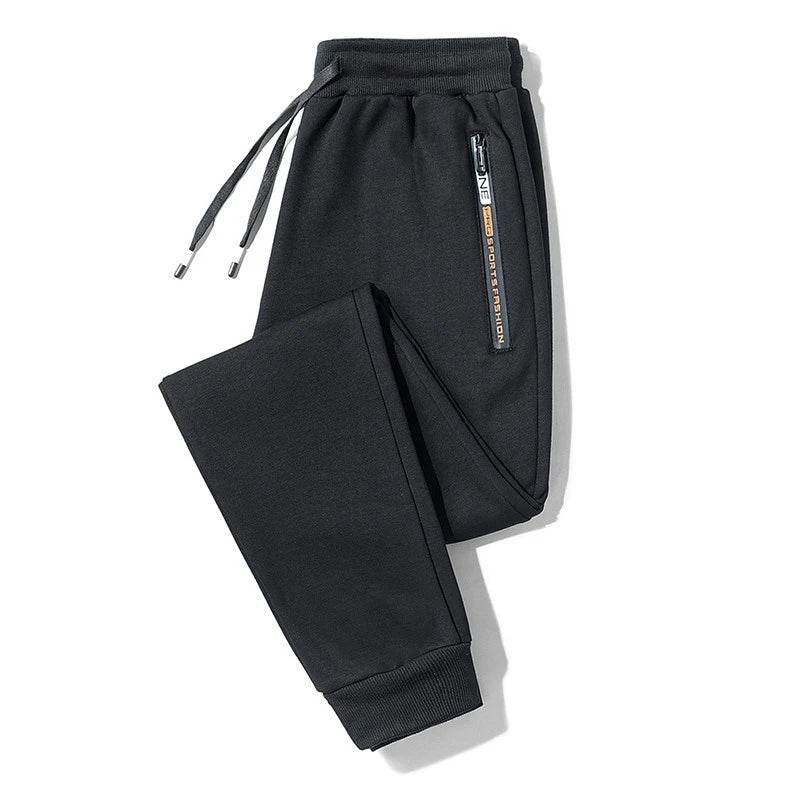 2025 Autumn Men's Sport Pants Casual Knitted Trousers With Zipper Pockets Solid Color Jogger pants Male pantalon chandal hombre - AIAZ