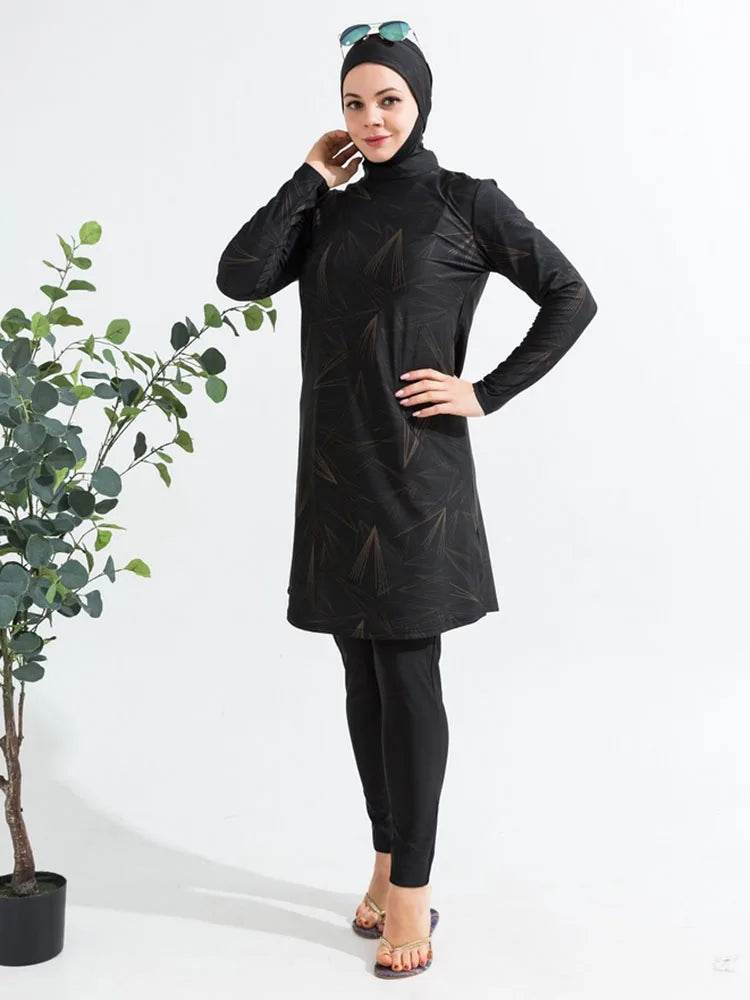 Muslim wimwear Women Hijab Swimsuit Modest Swimming Suit Islamic Cover Ups Burkini Hijabs For Woman Long Sleeve Bathing Swim - AIAZ