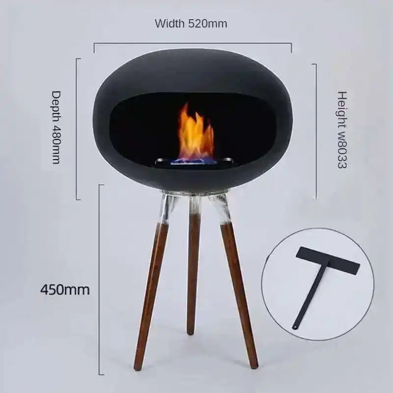 Nordic Wrought Iron Fireplaces Creative Villa Home Decor Living Room Art Heating Heater Modern Designer Floor-standing Ornaments