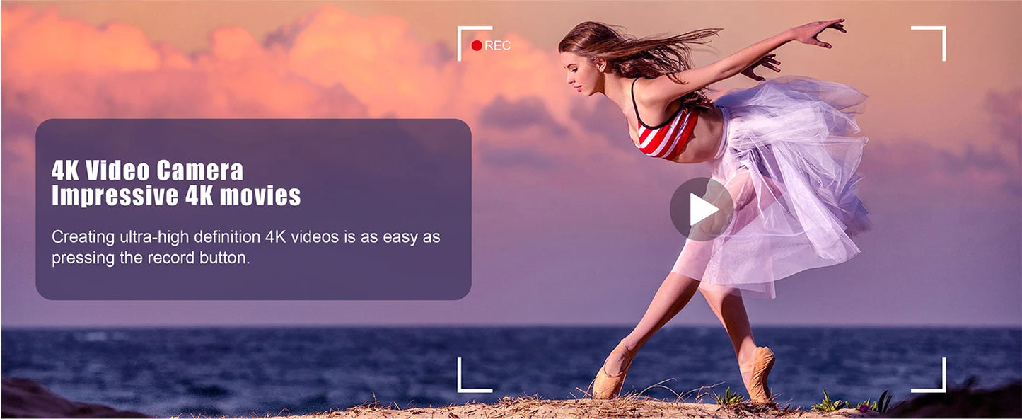 10X Optical Zoom Camera 64MP Digital DSLR Camera for Photography 4K HD Youtube Video Vlog Camcorder Auto Focus Webcam SLR Camera