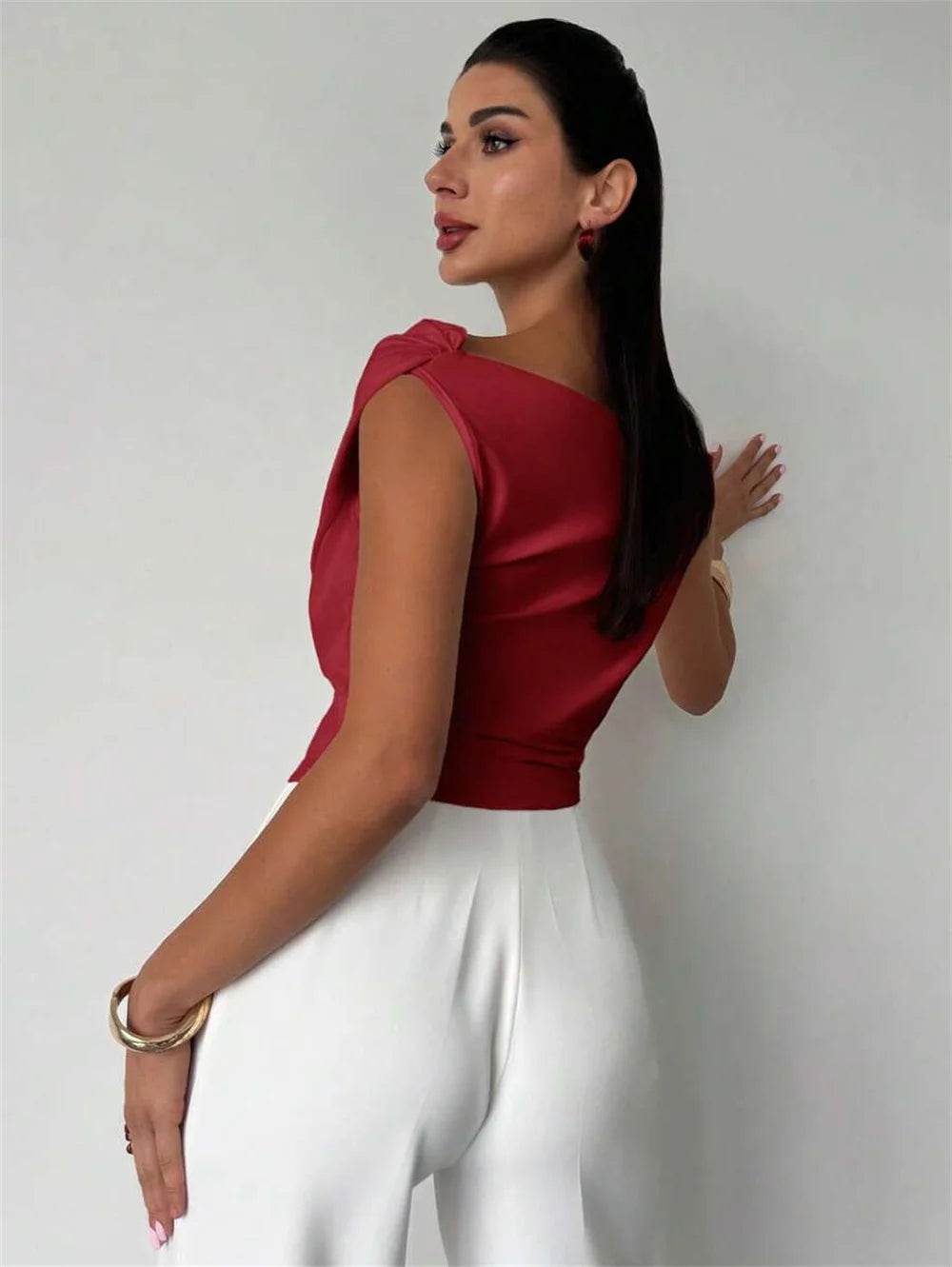 Fashion Tops Tee Woman Solid Sleeveless Shirts Ladies Camisas Mujer Summer Casual Sexy Blouse Shirt Women Clothing Blusas - AIAZ