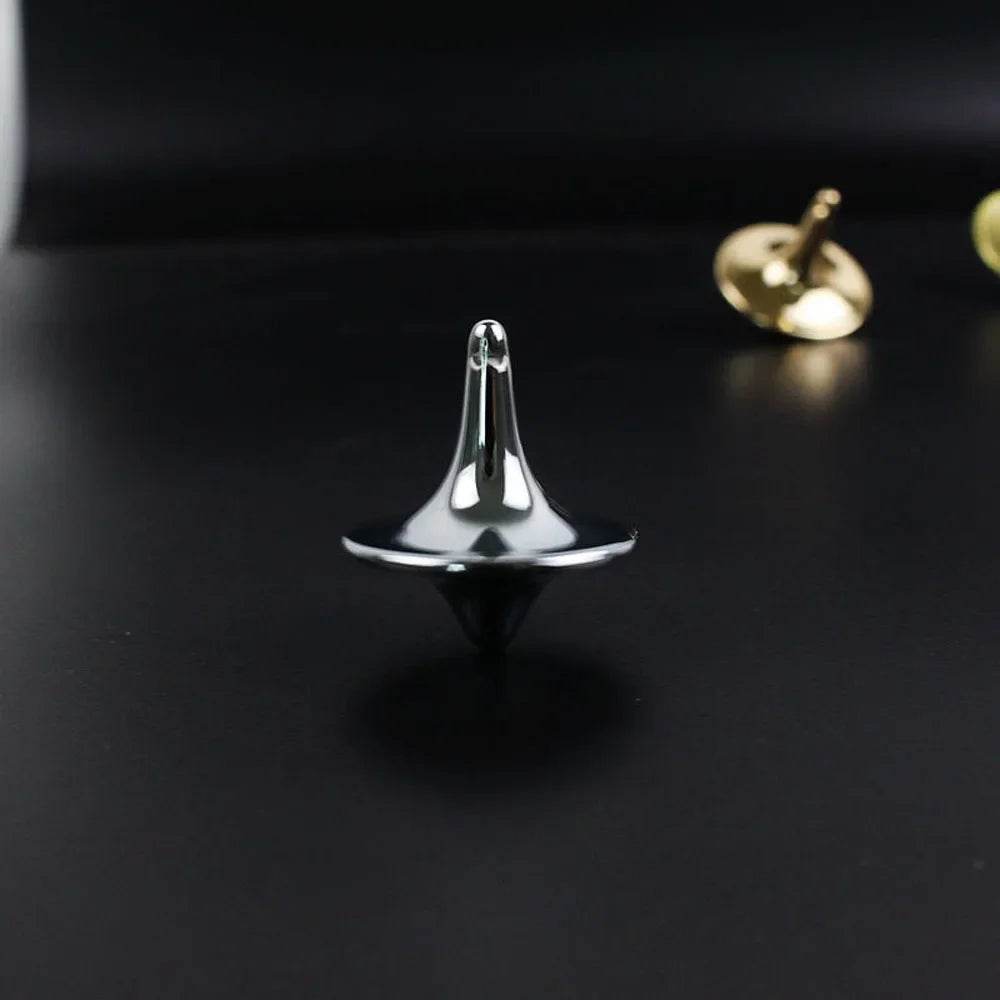 Metal Gyro Great Accurate Silver Spinning Top Hot Movie Totem Print Spinning Top apda7a08 - AIAZ