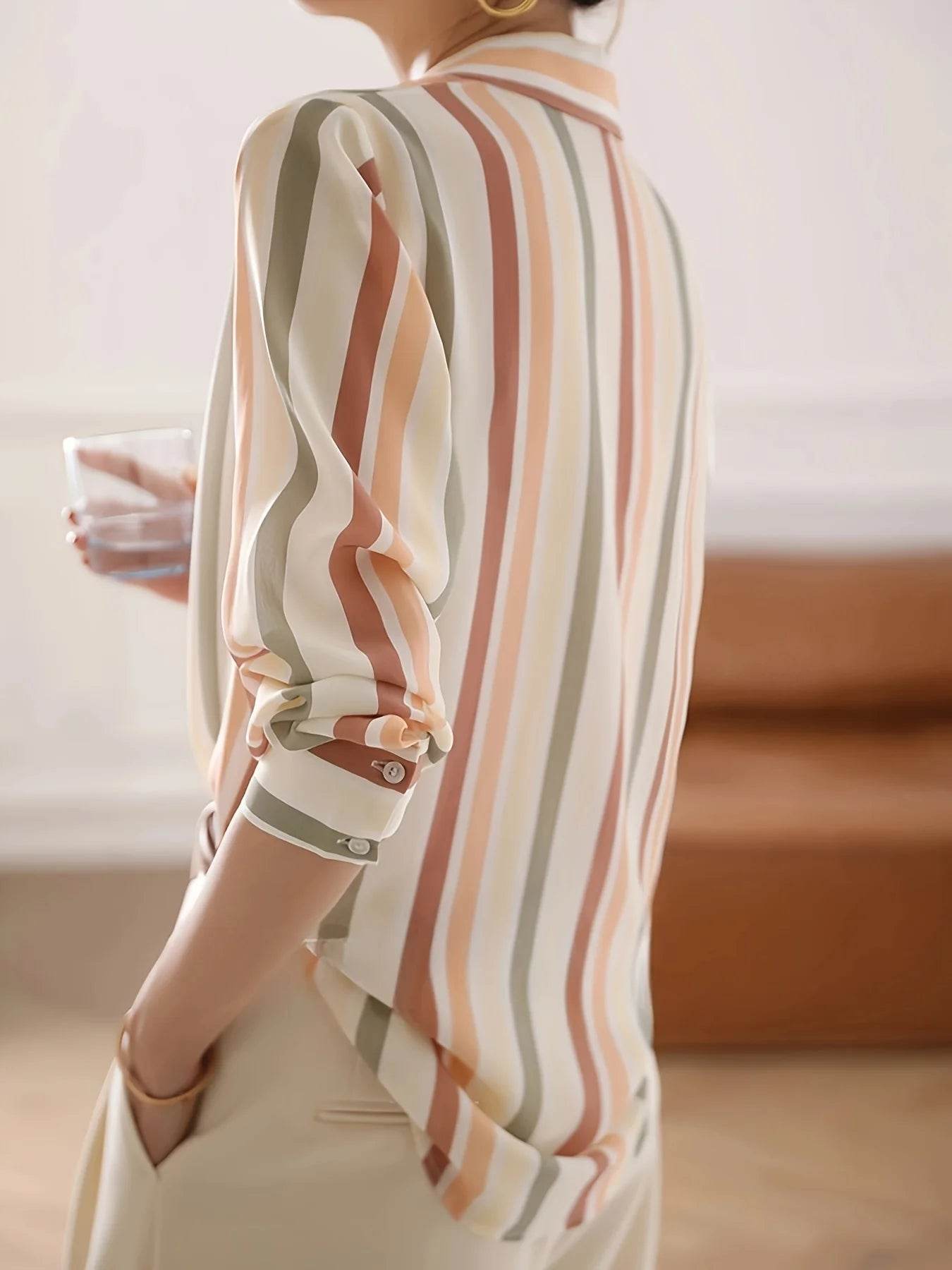 New Arrival Women Blusa Mujer for Spring Autumn Fashion Trendy Print Ladies' Button-Down Shirt for Work and Casual - AIAZ