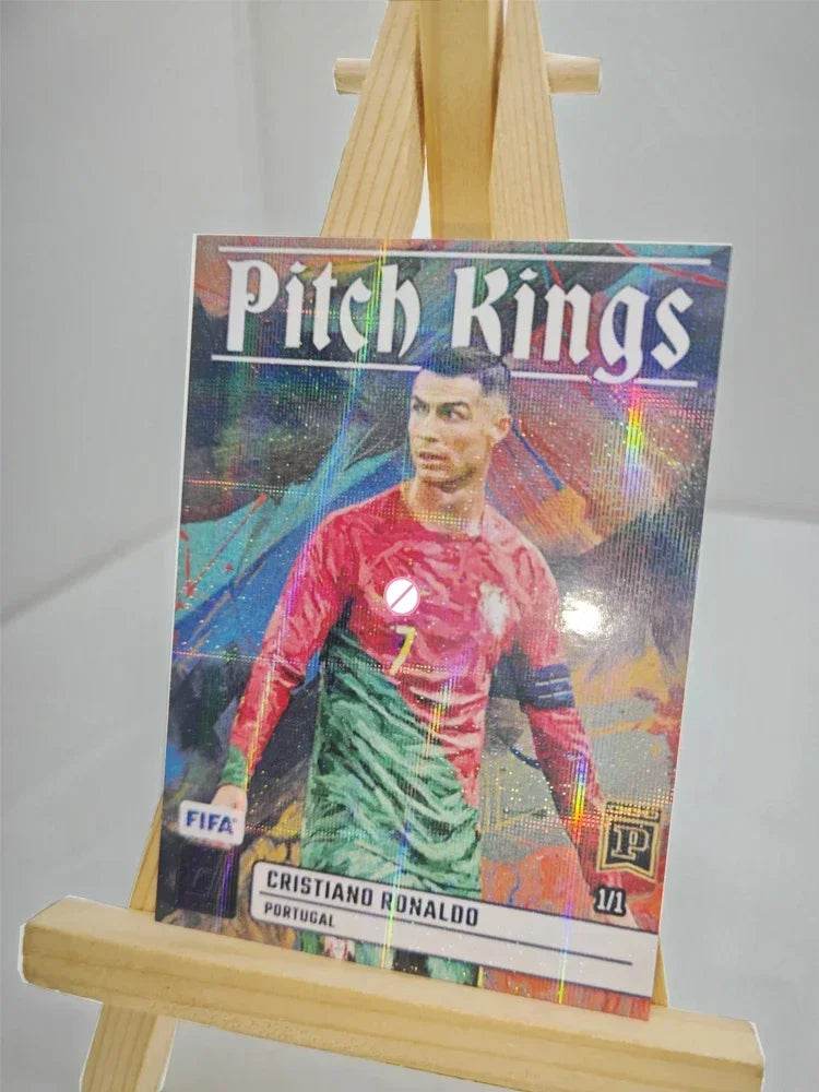 Panini collectible card laser flash DIY Messi Cristiano Ronaldo Kylian Mbappe David Beckham Card bricks Holiday gifts 1.5mmthick - AIAZ