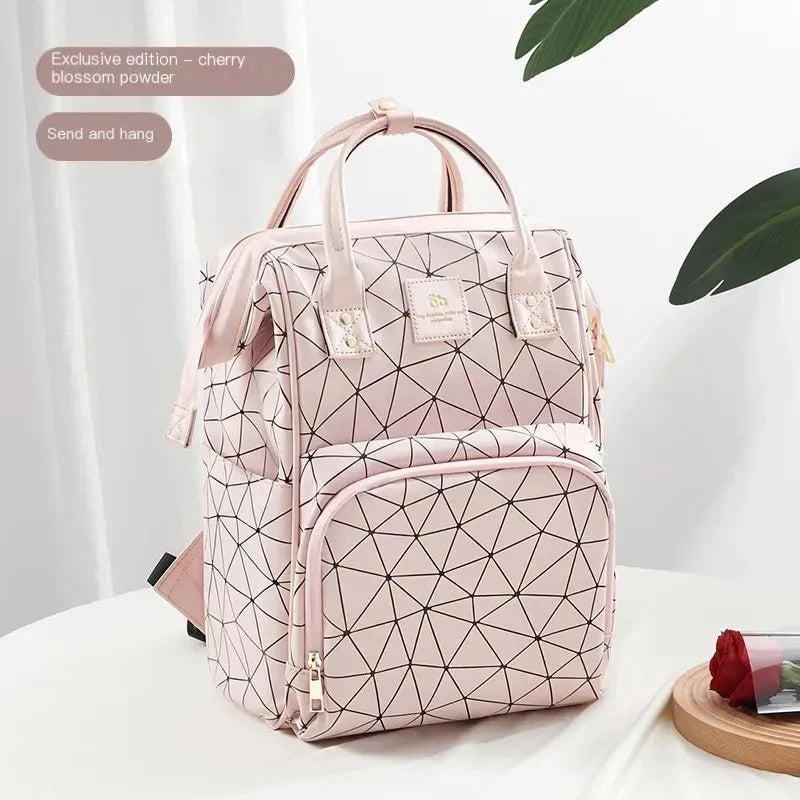 AIBEDILA Mommy Bag Waterproof USB Large-capacity Baby Backpack Female Mommy Outting Bag Mummy Bag Baby Bags for Mom Diaper Nappy