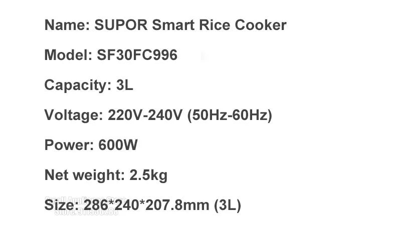 SUPOR 3/4/5L Rice Cooker Multi-Function Electric Cooker 220V Home Kitchen Appliance Multi-Purpose Cooker For Dormitory Office