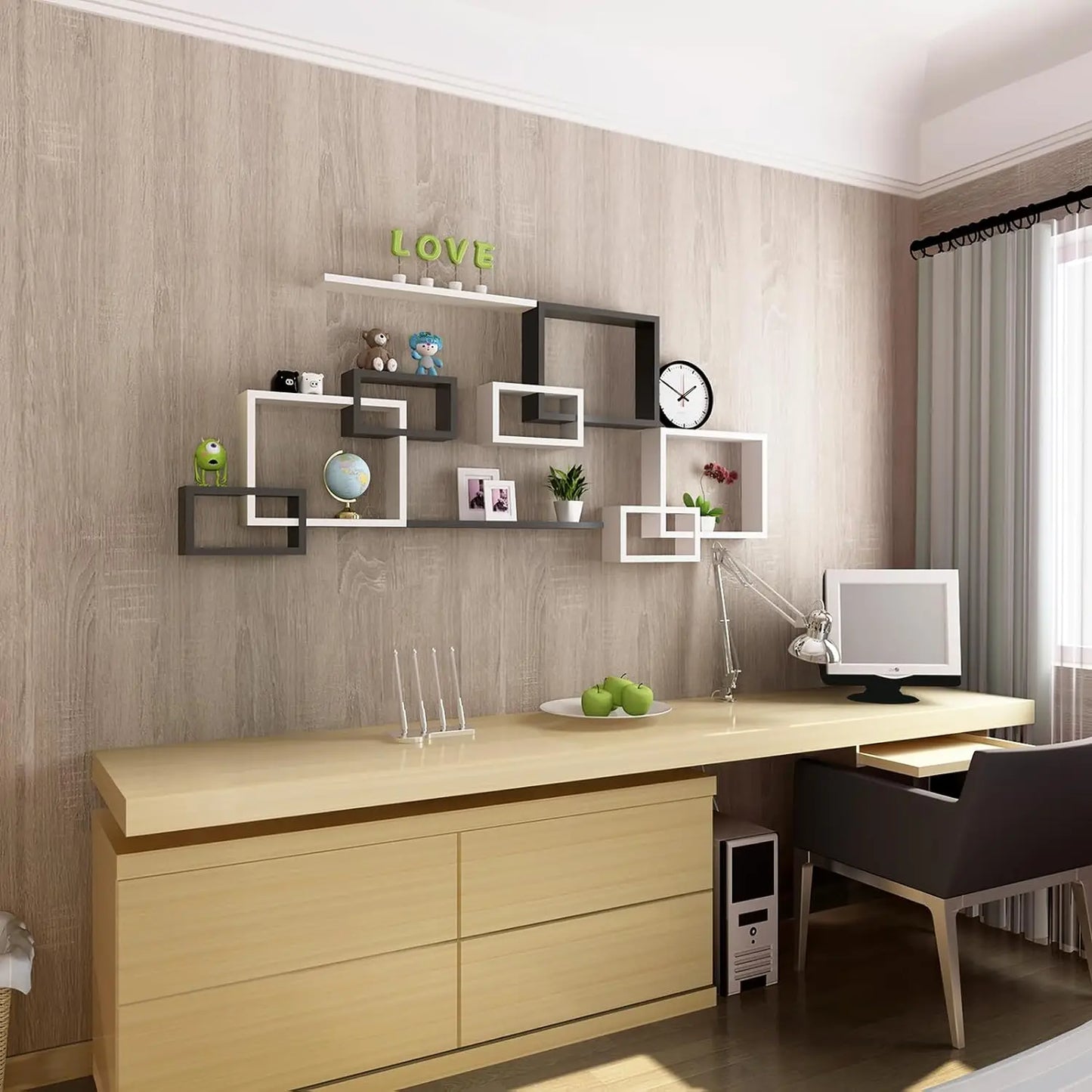 50cm Wide Wood Grain Home Decor Furniture Waterproof Vinyl Wall Sticker Self Adhesive PVC Wallpaper Kitchen Cabinet Door Sticker