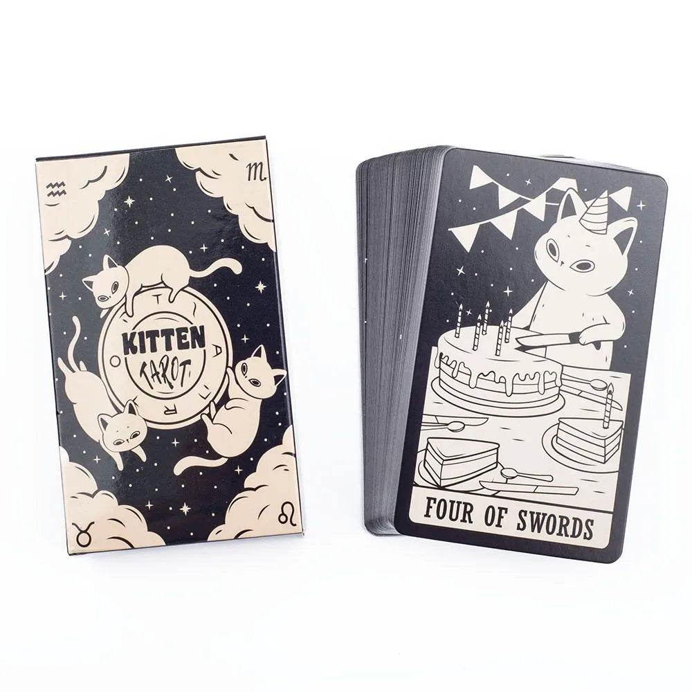 78 Card Deck Kitten Tarot Oracle Card Fate Divination Leisure Entertainment Family gatherings Tarot Card Game - AIAZ