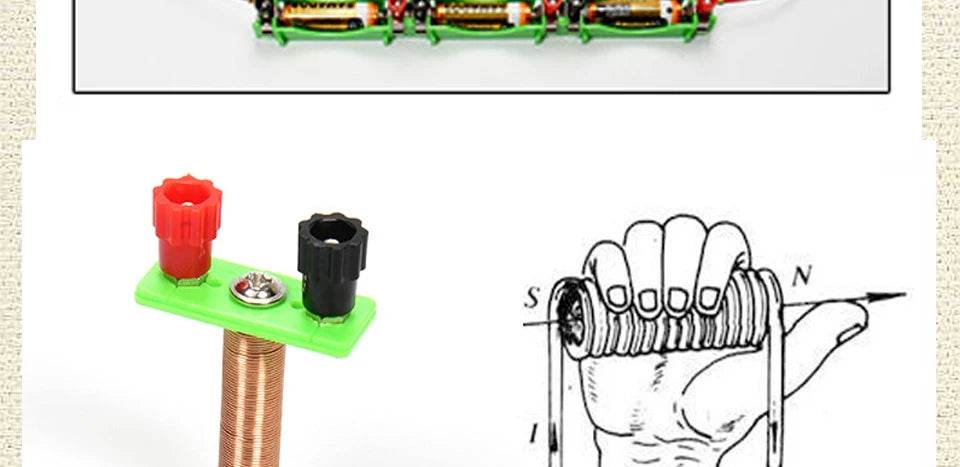Physics Labs Basic Electricity Discovery Circuit Magnetism Experiment Kits Science Education Toy for Junior Senior High School - AIAZ